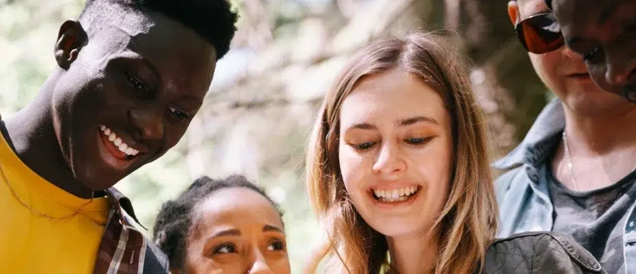 happy teens say no to drugs
